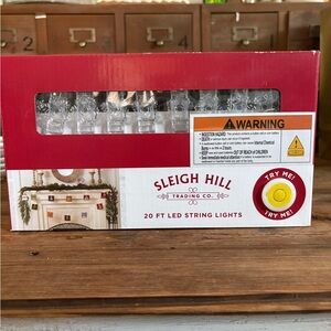 20 ft clear string lights clothespins for displaying pictures or Christmas cards